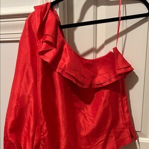 J. Crew hot pink One-Shoulder Camisole